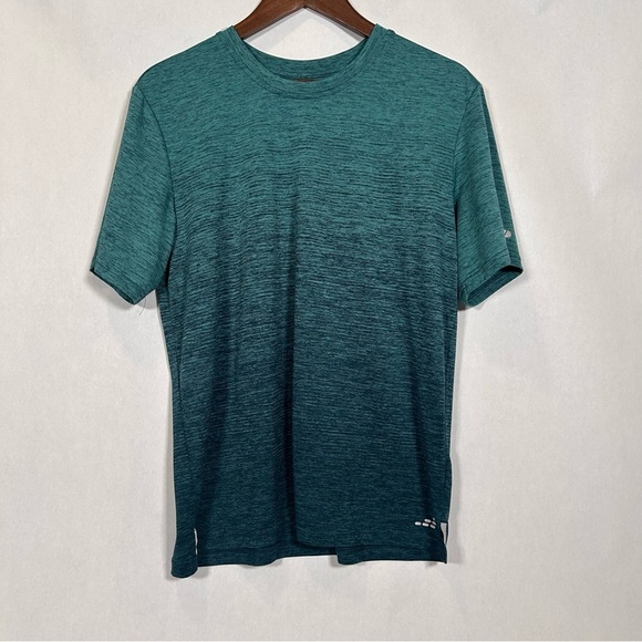 BCG Teal Ombre Short Sleeve Tee Shirt - Picture 1 of 7